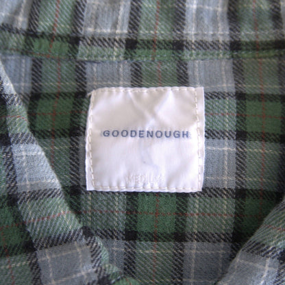 GOOD ENOUGH Open Collar Gradation Check Shirt Size M