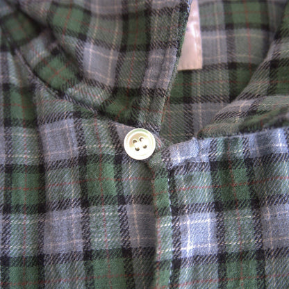 GOOD ENOUGH Open Collar Gradation Check Shirt Size M