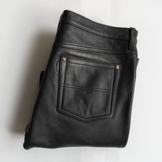 KADOYA HEAD FACTORY Leather Pants Black Size 40