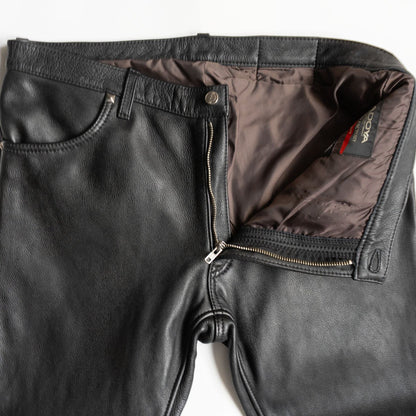 KADOYA HEAD FACTORY Leather Pants Black Size 40