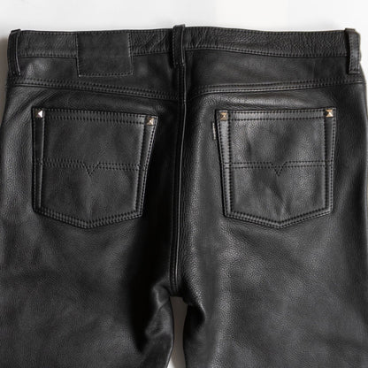 KADOYA HEAD FACTORY Leather Pants Black Size 40