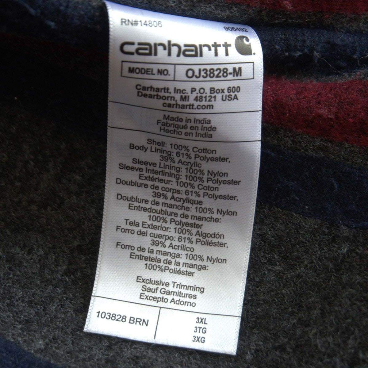 Carhartt Detroit Jacket Brown Size 3XL