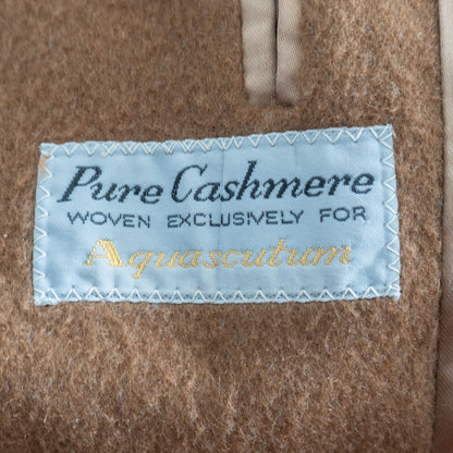 Aquascutum 100 Pure Cashmere Balmacaan Coat Brown Size 42