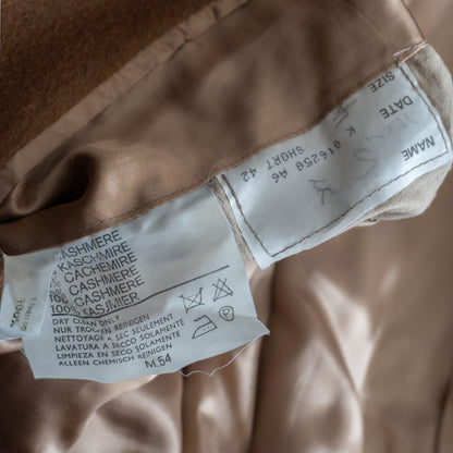 Aquascutum 100 Pure Cashmere Balmacaan Coat Brown Size 42