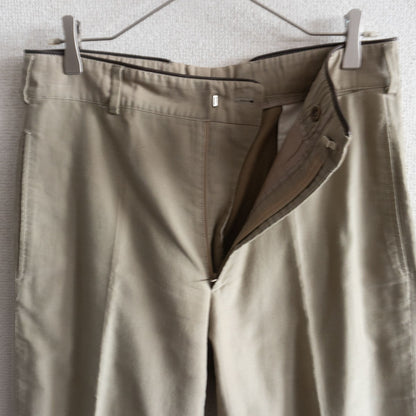 Hermes Leather-trimmed trousers Pants Green Size 50