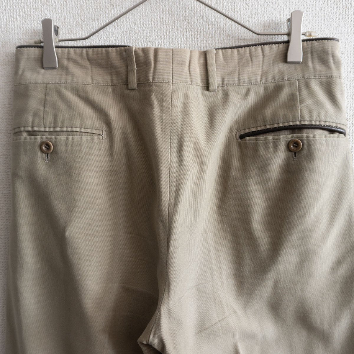 Hermes Leather-trimmed trousers Pants Green Size 50