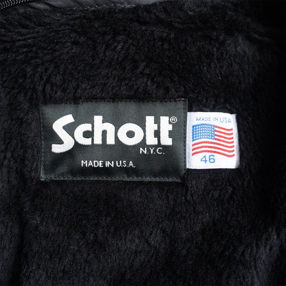 SCHOTT 141 Leather Single Rider Jacket w/ Removable Size S