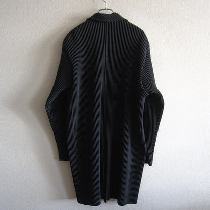 HOMME PLISSE ISSEY MIYAKE Pleated Coat Black Size L