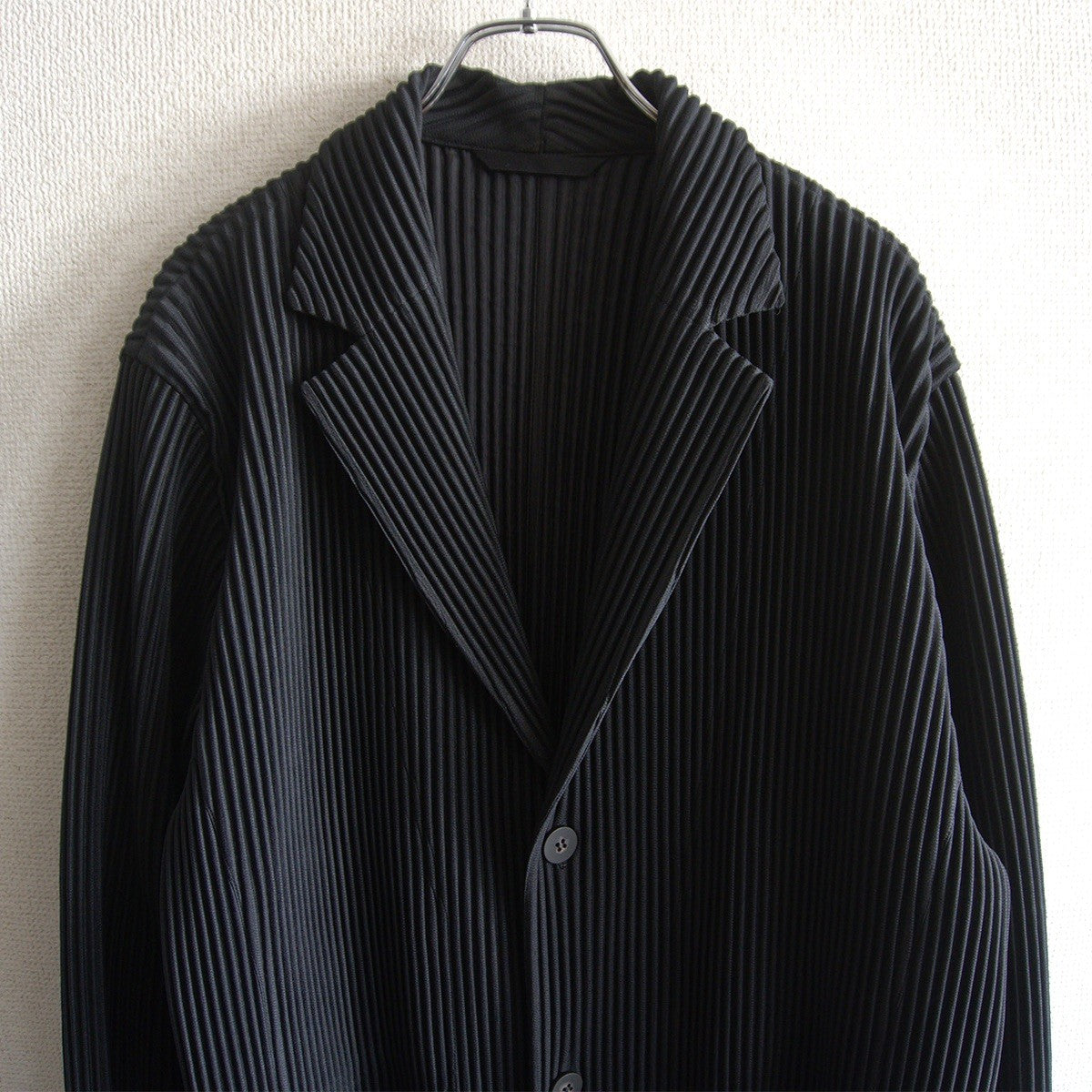 HOMME PLISSE ISSEY MIYAKE Pleated Coat Black Size L