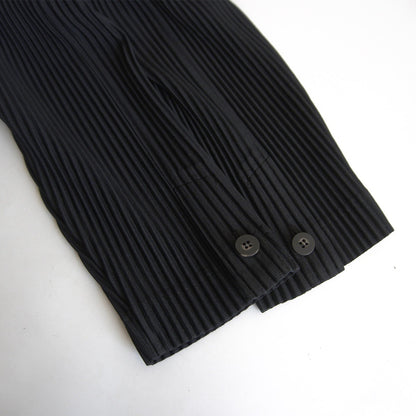 HOMME PLISSE ISSEY MIYAKE Pleated Coat Black Size L
