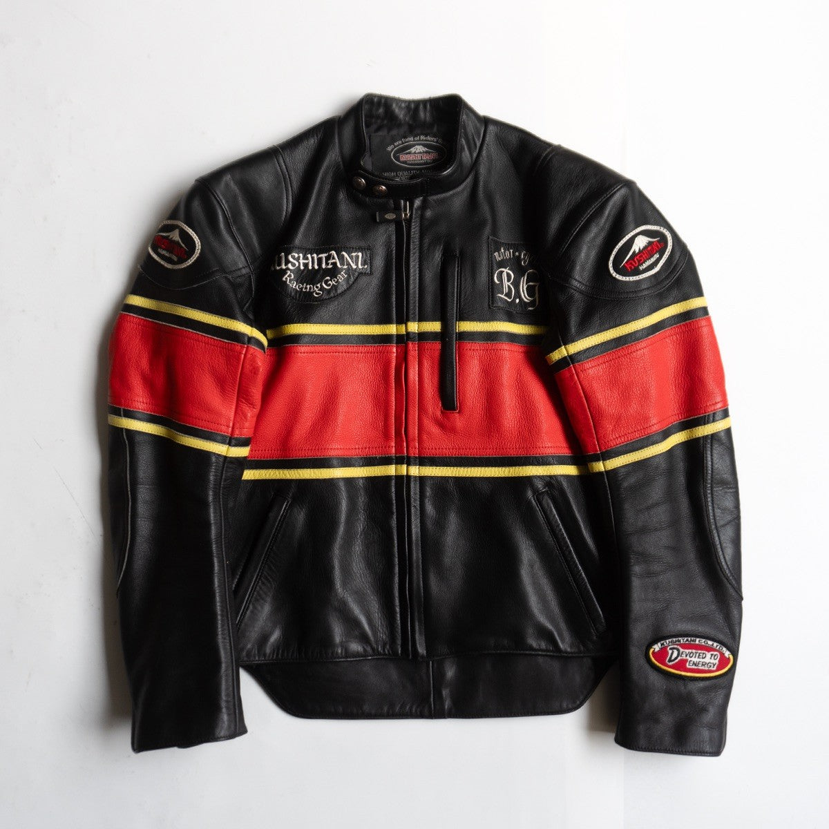 KUSHITANI Single Rider Leather Jacket Black Size L