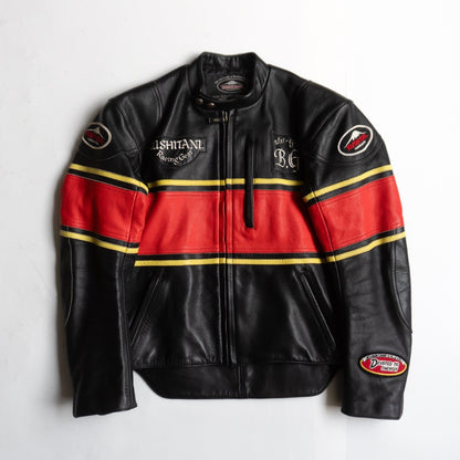 KUSHITANI Single Rider Leather Jacket Black Size L