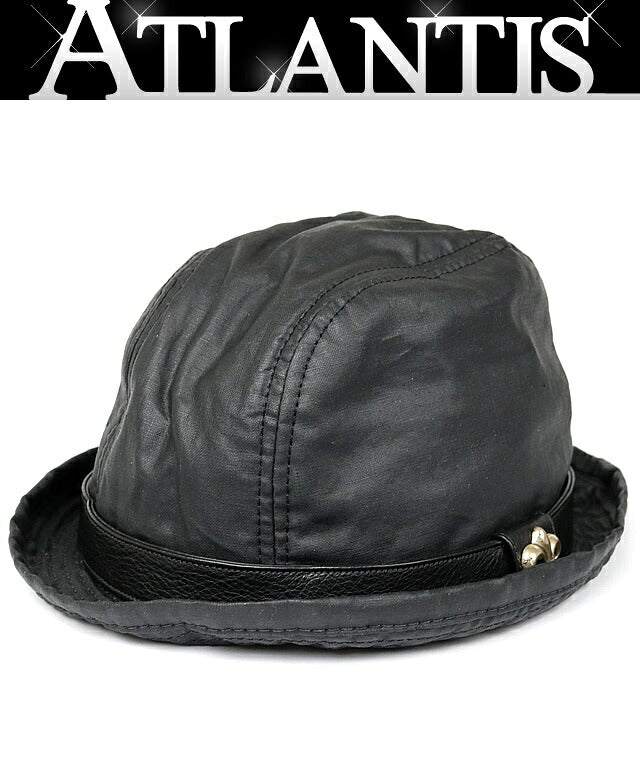 CHROME HEARTS Gunslinger BS Flare Oiled Cotton Fedora Size L