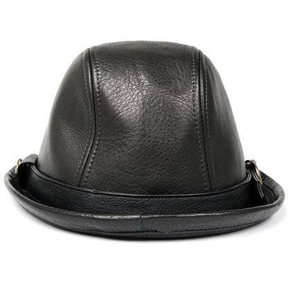 CHROME HEARTS Gunslinger BS Flare Leather Fedora Hat Size M