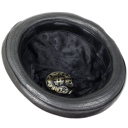 CHROME HEARTS Gunslinger BS Flare Leather Fedora Hat Size M