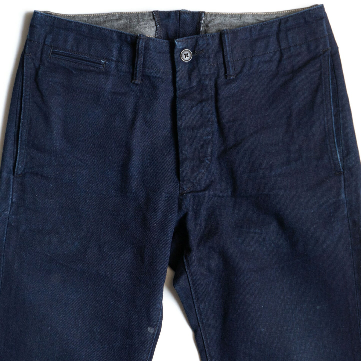 RRL Indigo Cotton Buckle Back Trousers Size 29