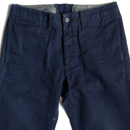 RRL Indigo Cotton Buckle Back Trousers Size 29