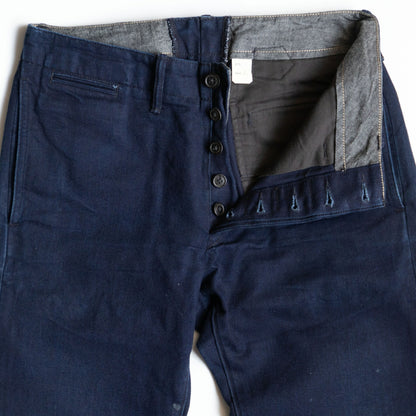 RRL Indigo Cotton Buckle Back Trousers Size 29