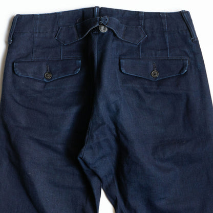 RRL Indigo Cotton Buckle Back Trousers Size 29