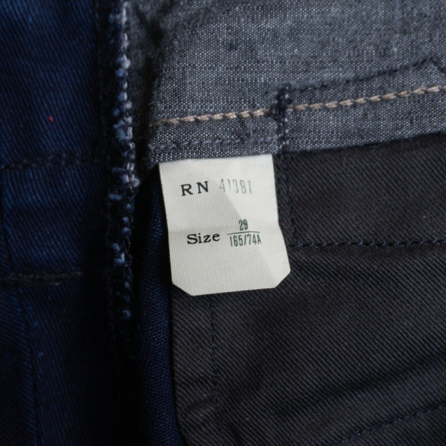 RRL Indigo Cotton Buckle Back Trousers Size 29