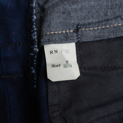 RRL Indigo Cotton Buckle Back Trousers Size 29