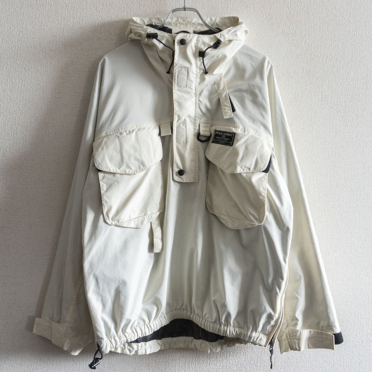 POLO SPORT 90s Fishing Anorak Jacket Ivory Size L