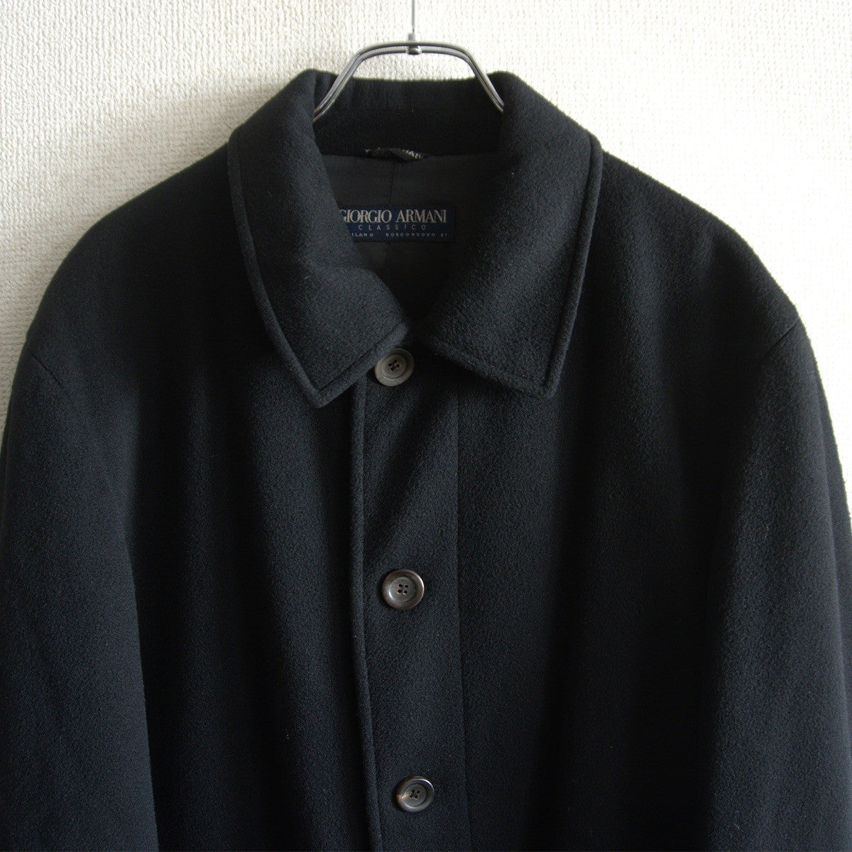 GIORGIO ARMANI 90s Classico Cashmere Half Coat Size M