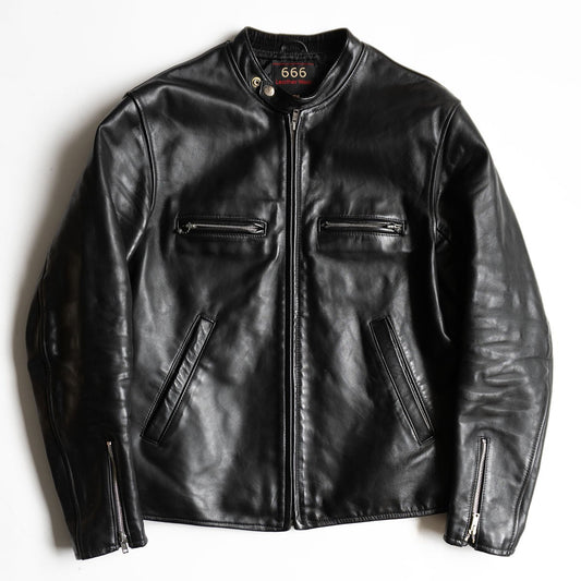 666 triple six Steerhide Mandarin Single Rider Jacket Size 40