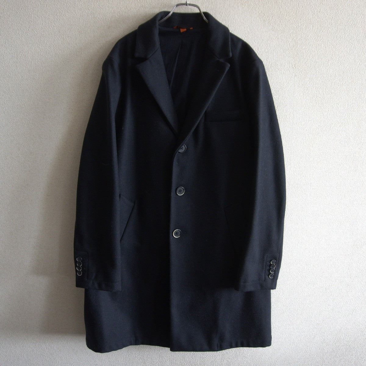 Barena Wool Tweed Chester Coat Blue Size 46