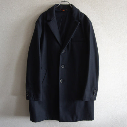 Barena Wool Tweed Chester Coat Blue Size 46