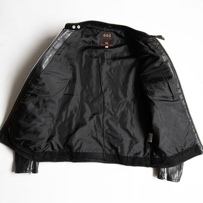 666 triple six Steerhide Mandarin Single Rider Jacket Size 40