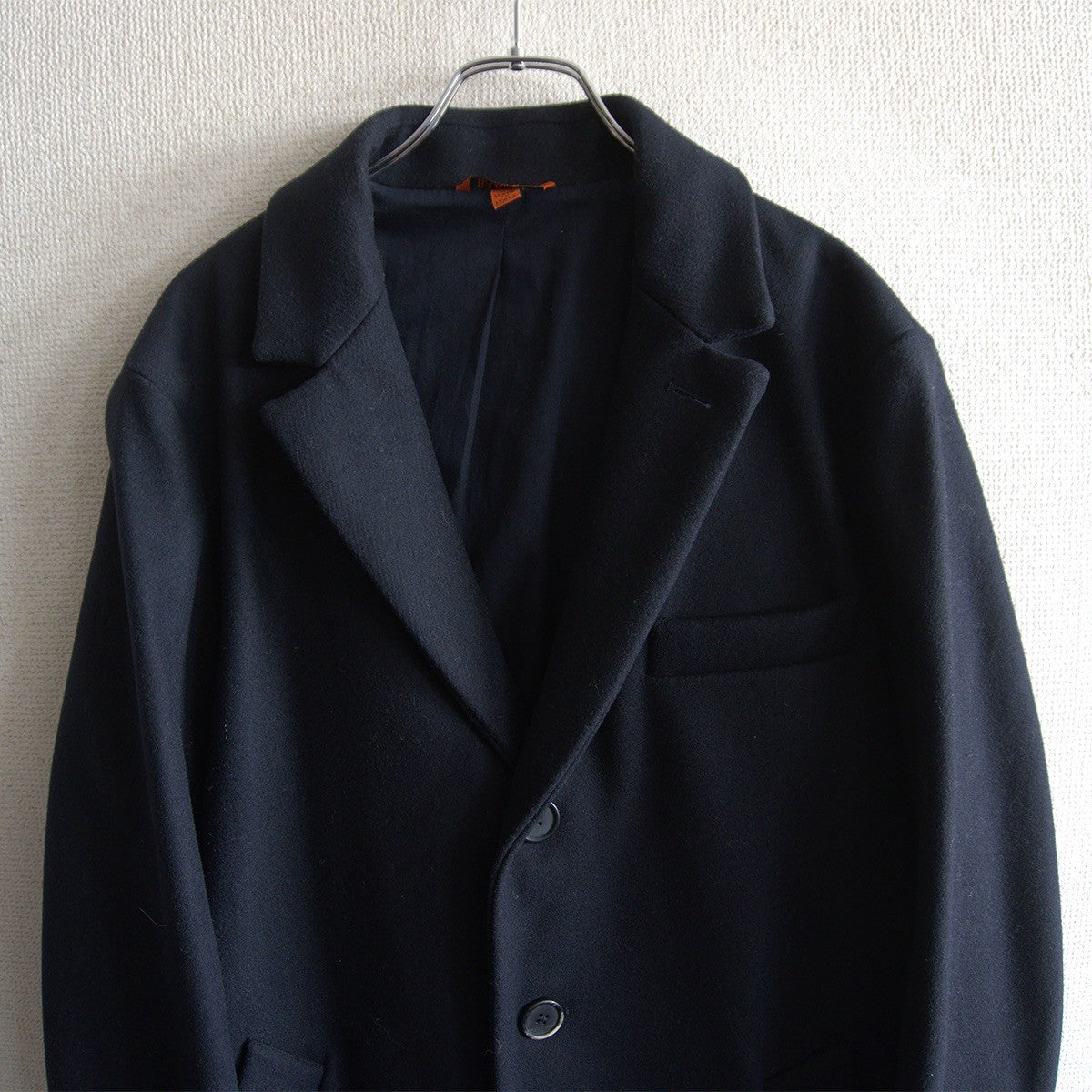 Barena Wool Tweed Chester Coat Blue Size 46