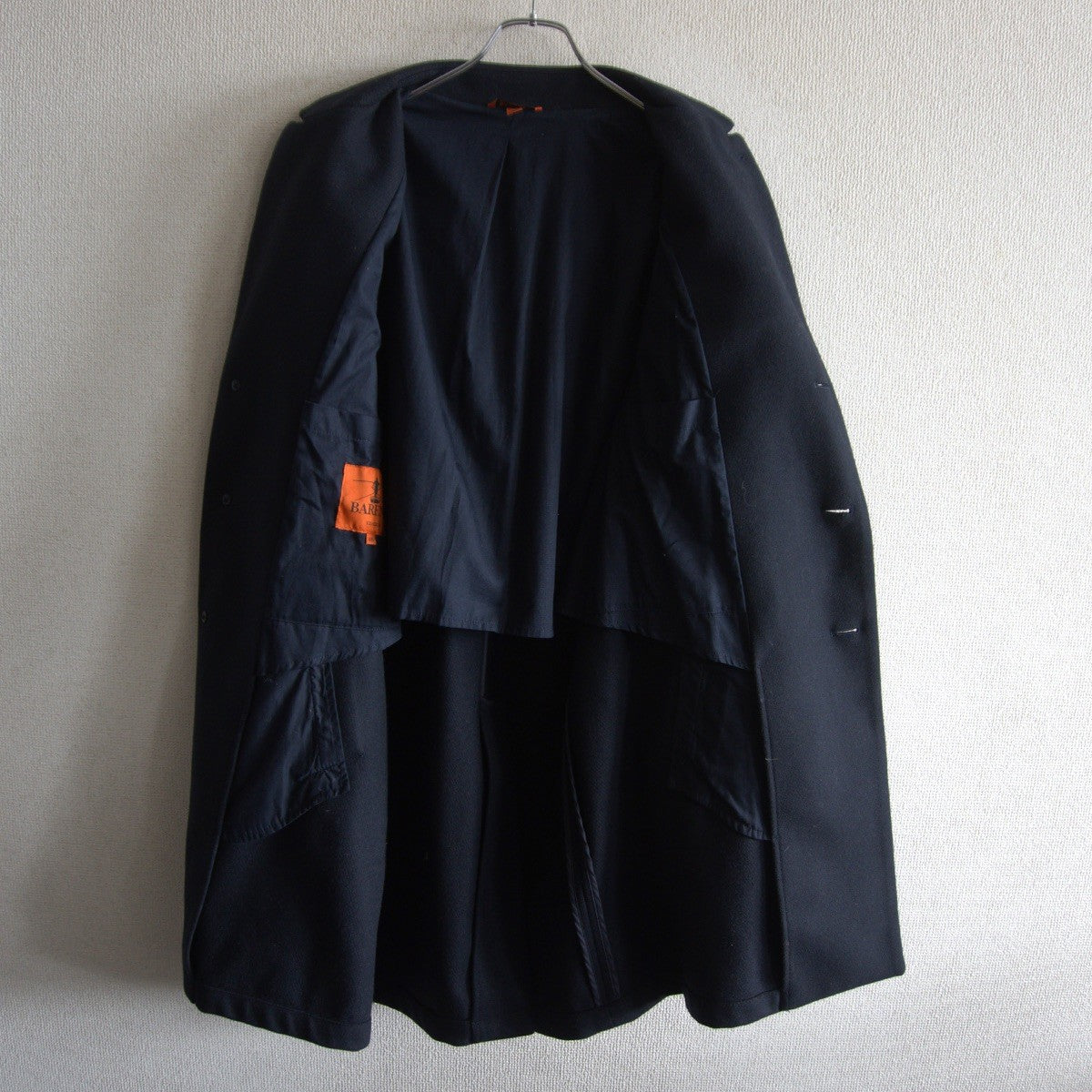 Barena Wool Tweed Chester Coat Blue Size 46