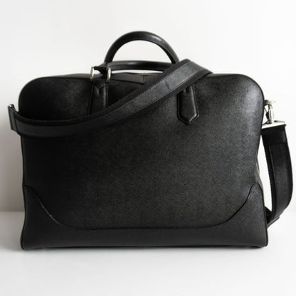 PELLE MORBIDA Convertible Briefcase Bag Black