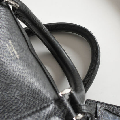 PELLE MORBIDA Convertible Briefcase Bag Black