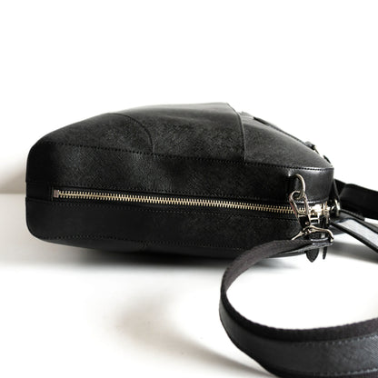 PELLE MORBIDA Convertible Briefcase Bag Black