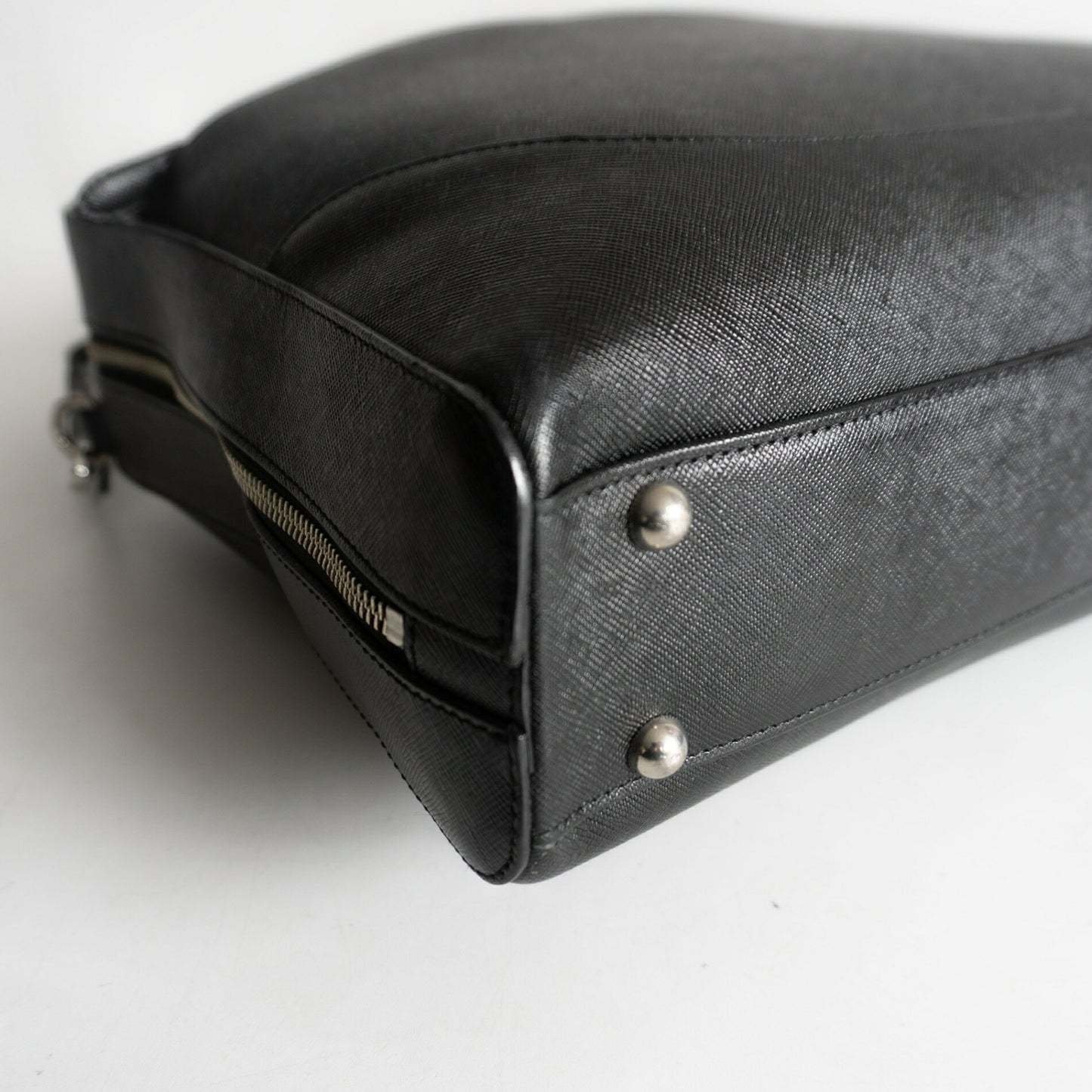 PELLE MORBIDA Convertible Briefcase Bag Black