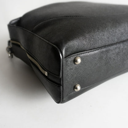 PELLE MORBIDA Convertible Briefcase Bag Black