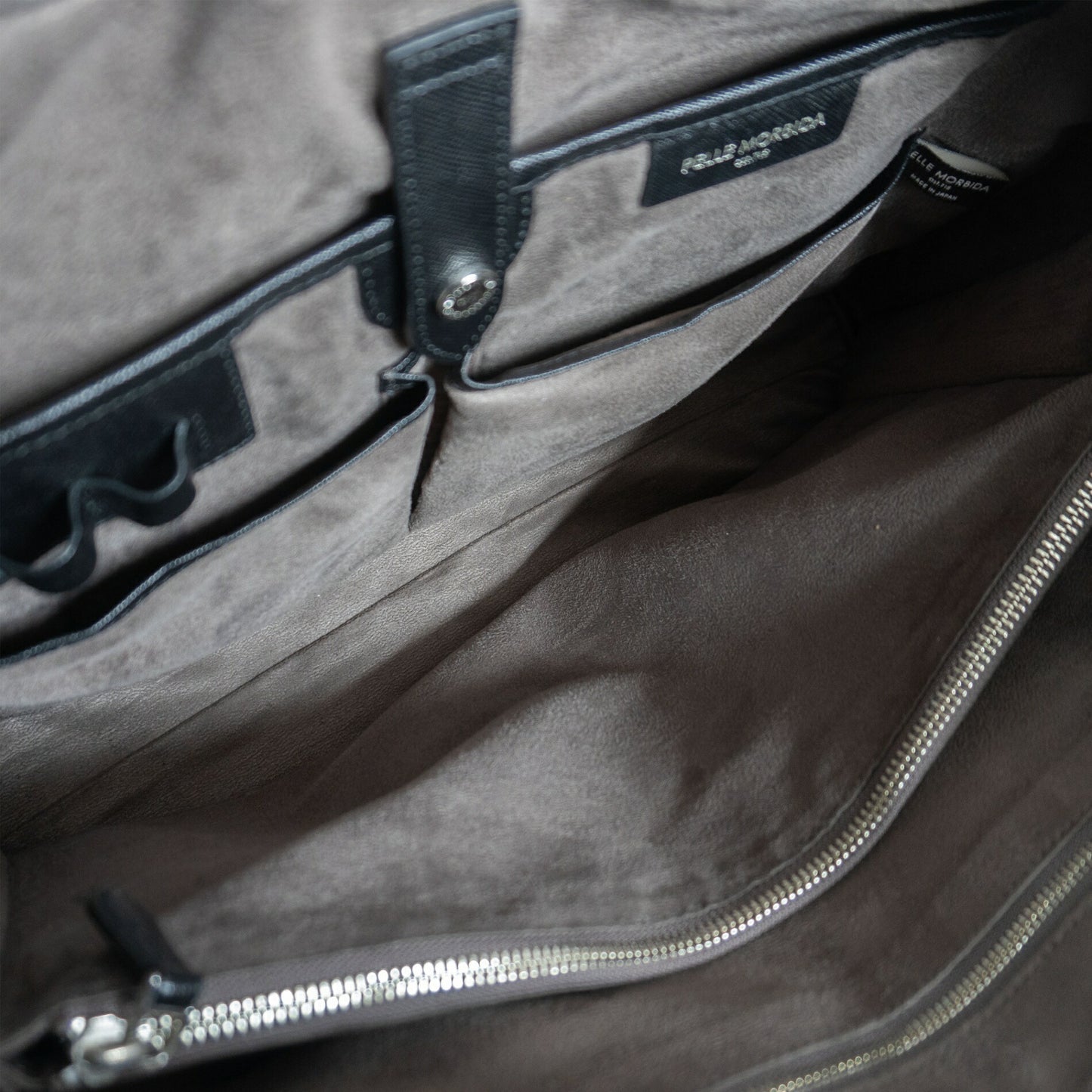 PELLE MORBIDA Convertible Briefcase Bag Black