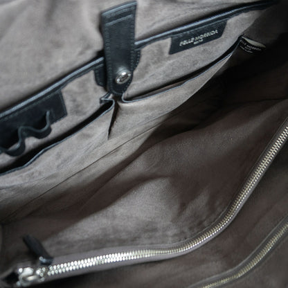 PELLE MORBIDA Convertible Briefcase Bag Black