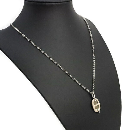 HERMES Chaine d'Ancre Mini Necklace Silver Size ONE SIZE