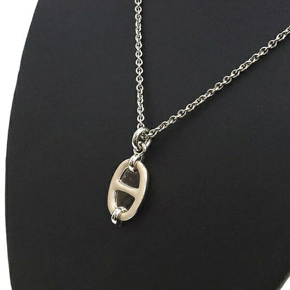 HERMES Chaine d'Ancre Mini Necklace Silver Size ONE SIZE