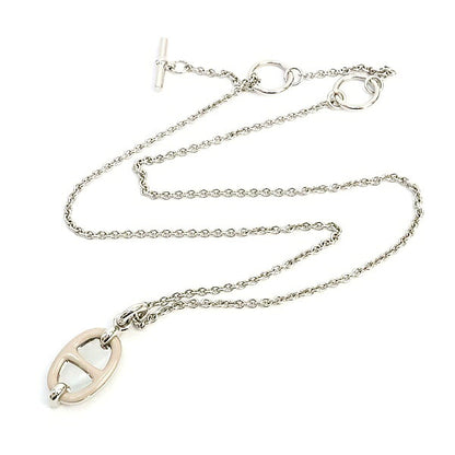 HERMES Chaine d'Ancre Mini Necklace Silver Size ONE SIZE