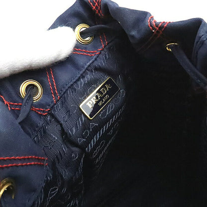 PRADA Nylon Triangle Logo 2-Way Navy GHW Bag Size ONE SIZE
