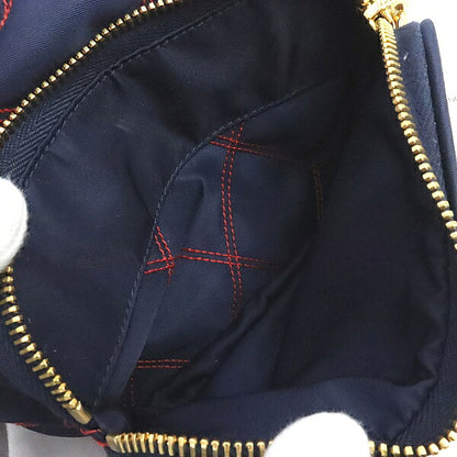 PRADA Nylon Triangle Logo 2-Way Navy GHW Bag Size ONE SIZE