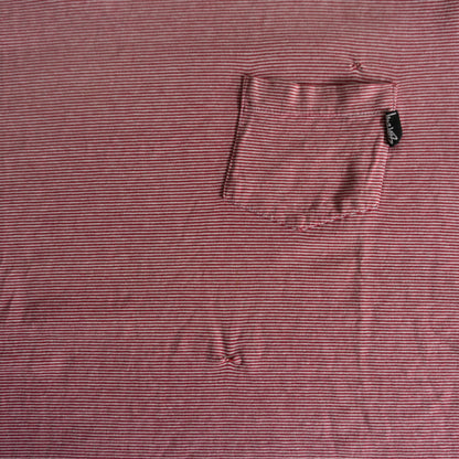 Stussy 80S Mock Neck Striped T-shirt Size L