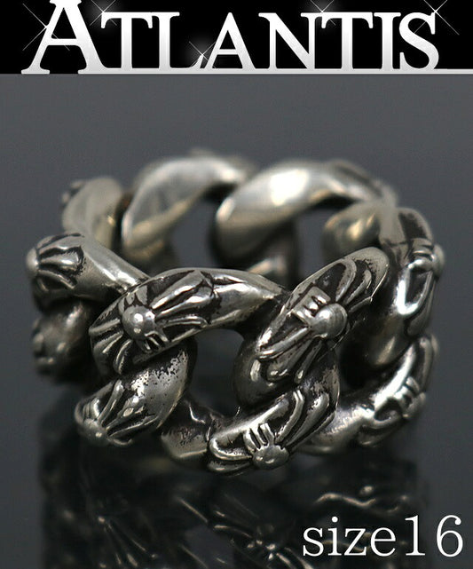 CHROME HEARTS Large Extra Fancy Ring Silver Size US 8