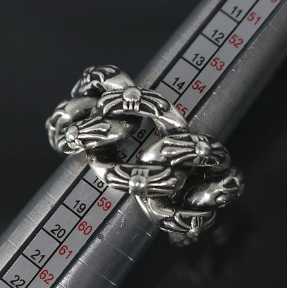 CHROME HEARTS Large Extra Fancy Ring Silver Size ONE SIZE