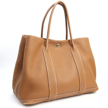 HERMES Garden Party PM Negonda Leather Bag Gold