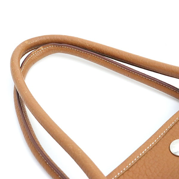 HERMES Garden Party PM Negonda Leather Bag Gold